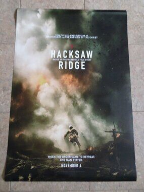 Hacksaw Ridge - Movie Poster with Andrew Garfield as Desmond Doss - Advance